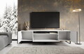 Comoda TV ADRK, Noemi, 200x41x53 cm, PAL melaminat/MDF, negru/alb