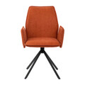 Scaun rotativ Lugro, Homla, 60x56x82 cm, metal/poliester, caramiziu