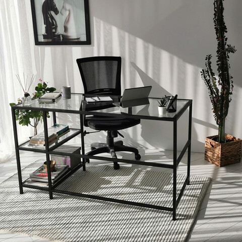 Birou, Neostill, Master Çalışma Masası / 130x60cm M101, 130x75x60 cm, Negru mezoni.ro