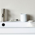 Recipient depozitare baie, Brabantia, MindSet, 8x9.5x9.5 cm, otel, Alb