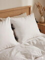 Lenjerie de pat King Size, Defla, Homla, 200x220 cm, 3 piese, bumbac, alb/negru