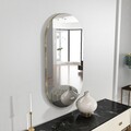 Oglinda decorativa, Siam, Riors, 45x85x2.2 cm, MDF , Transparent/Auriu