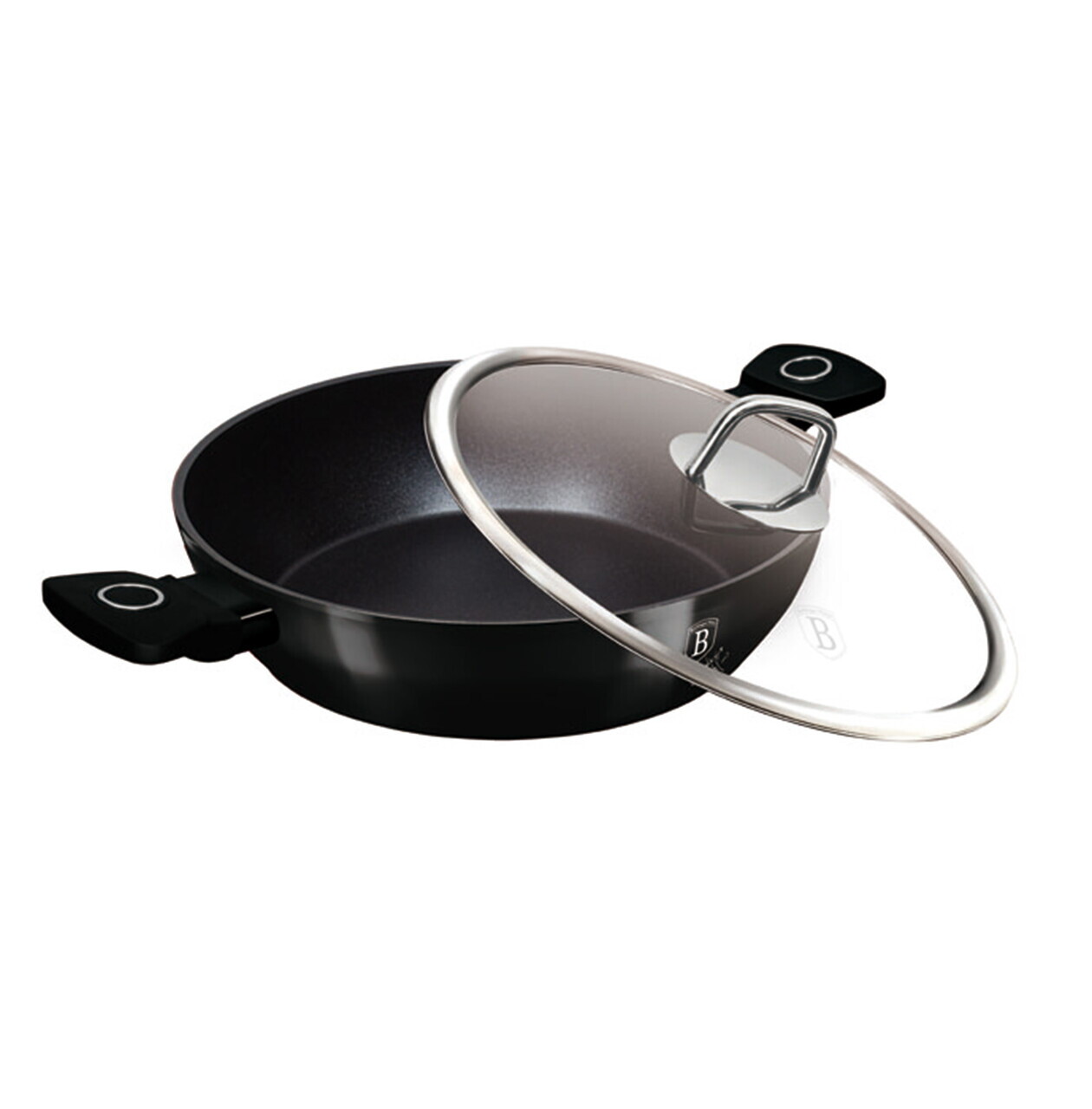 Oala cu capac Berlinger Haus, Black Vantage, 30 cm, 4.5 L, aluminiu forjat, negru lucios - imagine 4
