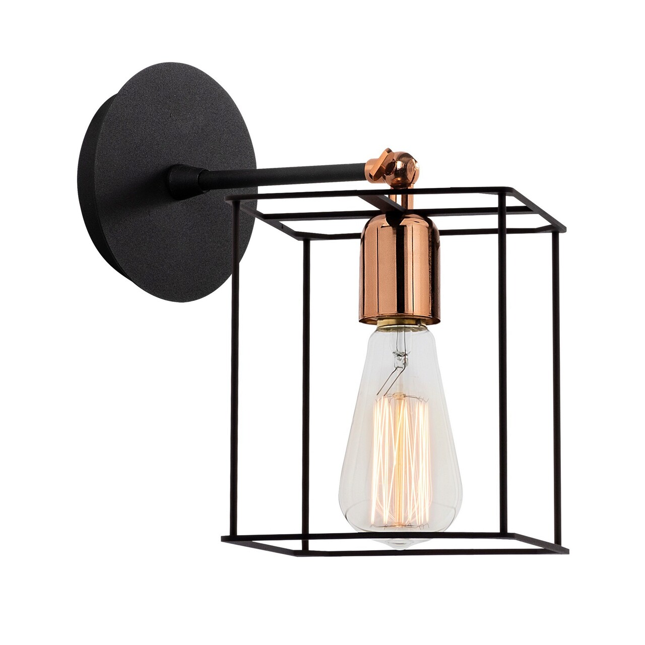 Aplica de perete, Alby, 525NOR3181, Metal, Negru/Bronz - 1 | YEO