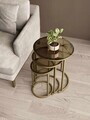 Set masute 3 piese, Hanah Home, Milas 3, Antic / Transparent