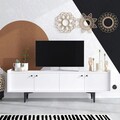 Comoda TV, Emerald, Atlas, 150x57x40 cm, Alb