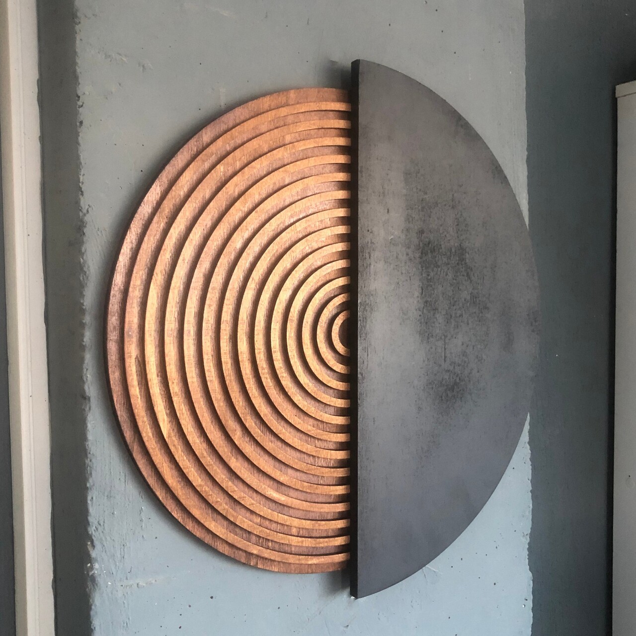 Decoratiune de perete, ART143, Dimensiune: 50 x 50 cm, Natural/Negru - view 7