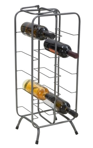 Suport pentru sticle de vin Rectangular, Mauro Ferretti, 10 sticle, 28 x 23 x 67 cm, fier Mauro Ferretti imagine noua 2022