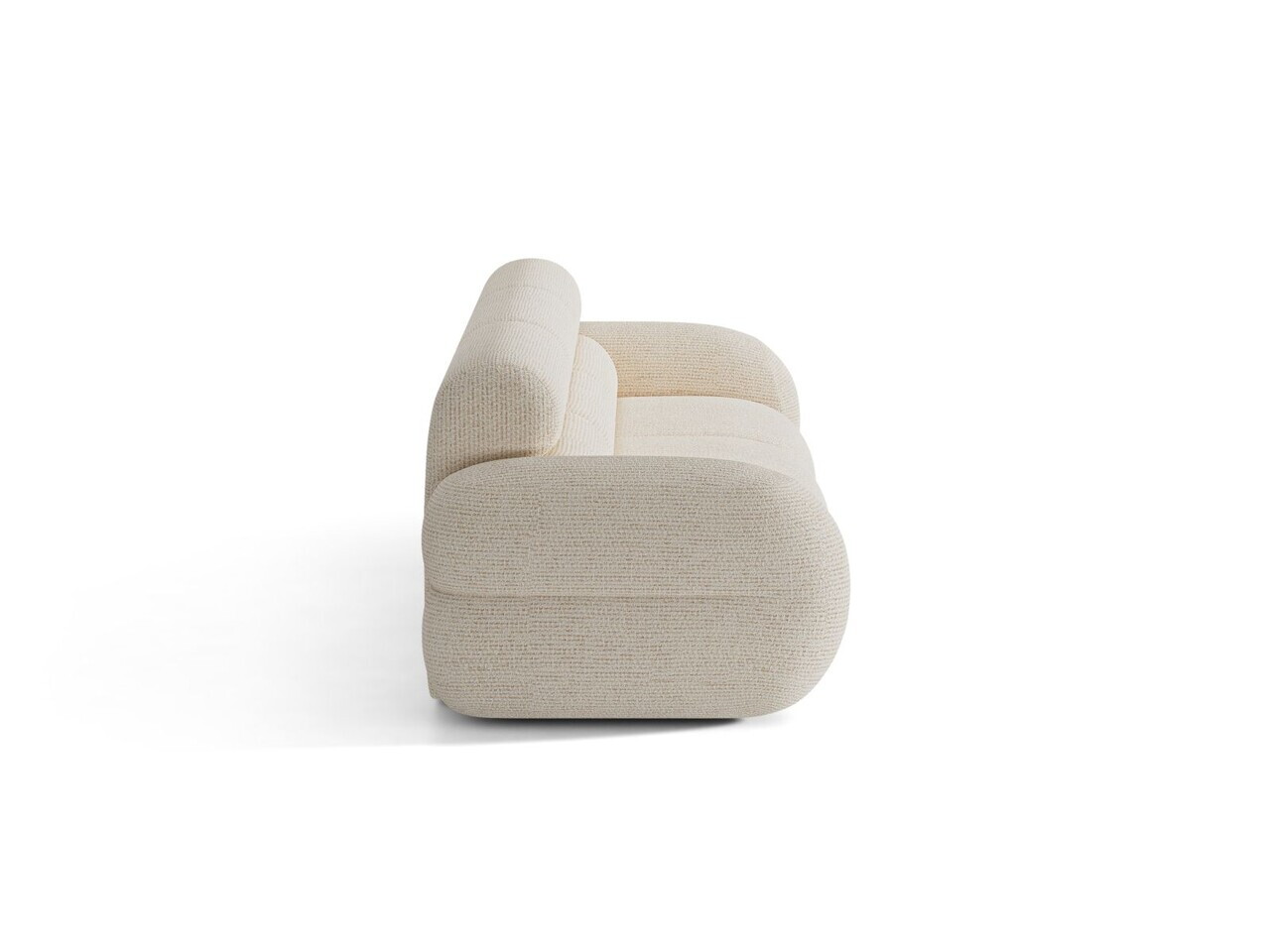 Canapea 4 locuri, Neo, Micadoni Home, 305x100x83 cm, tesatura Chenille Silencio, bej deschis — imaginea 5