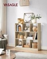 Biblioteca cu 8 compartimente Vasagle, 97.5x30x100 cm, PAL/MDF, maro deschis