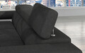 Coltar extensibil stanga 4 locuri ELTAP, Armd-18, Armando, 289x203x85 cm, lemn/poliester, gri inchis/alb