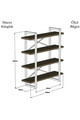 Corp biblioteca, Puqa Design, Makro, 106x120x33 cm, PAL, Alb/Negru