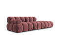 Canapea modulara 4 locuri cotiera dreapta, Bellis-51, Micadoni Home, 282x94x70 cm, catifea, roz