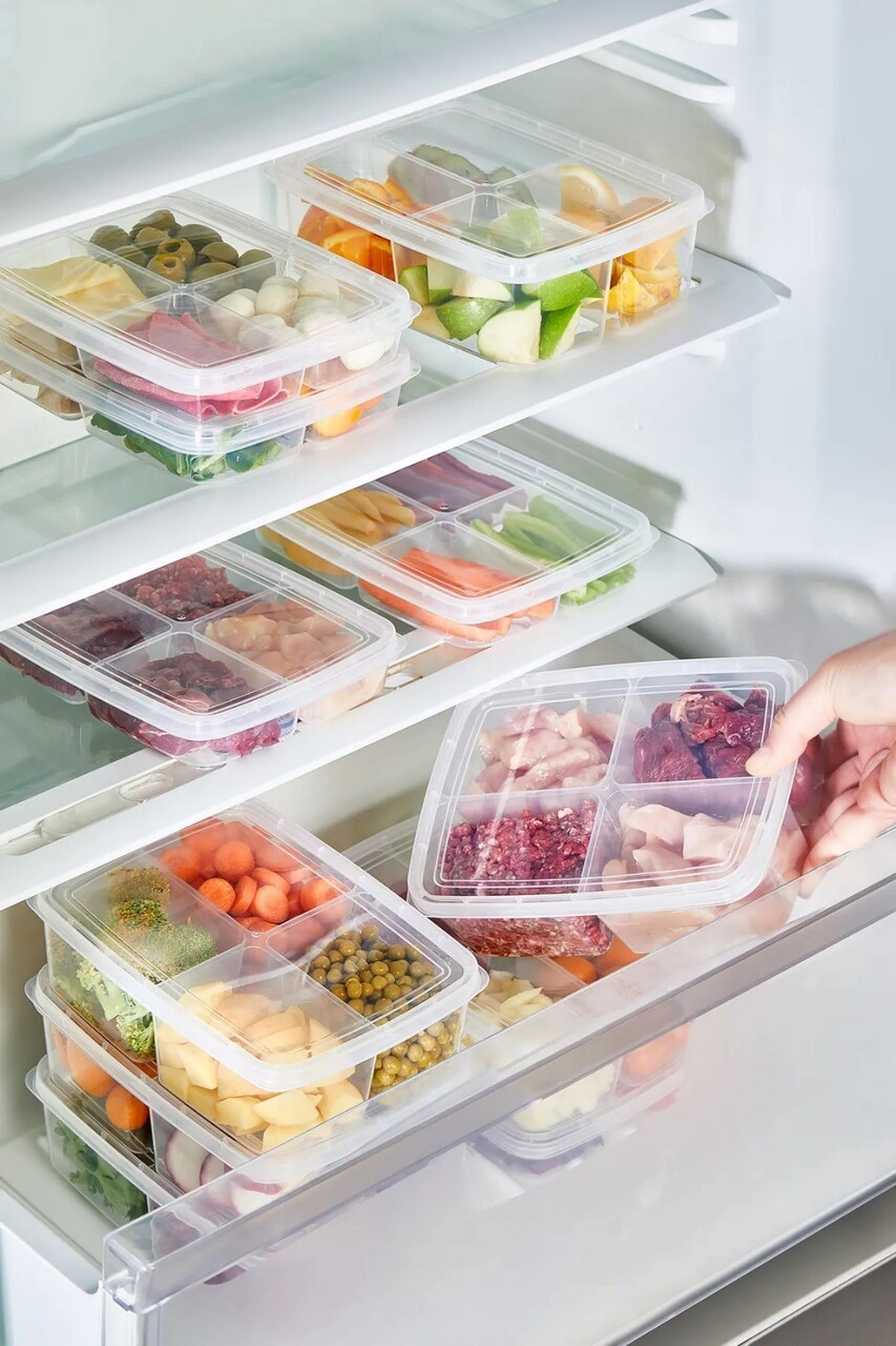 Set recipiente depozitare, Hermia, 200BYR1108, Dimensiune: 7 x 21 x 16 cm / 1000 ml (4 bucăți), Transparent - imagine 4