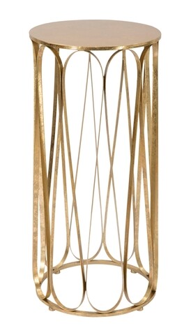Masuta inalta venice, mauro ferretti, Ø 37x81 cm, fier, auriu