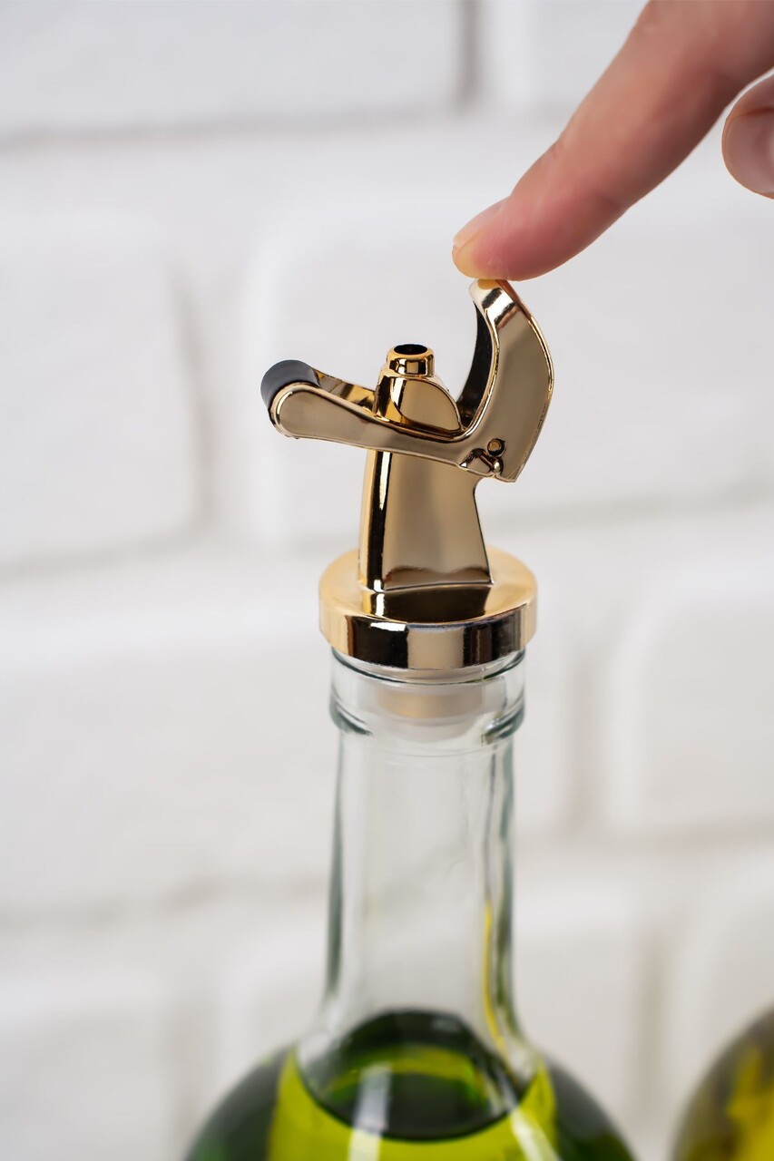 Set sticle dispenser ulei si otet, Hermia, 409PBH1416, Suport din lemn: (1 bucată), Transparent - view 3