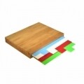 Set 5 tocatoare Colors, Jocca, 25 x 33 x 4 cm, bambus/plastic, multicolor/natur
