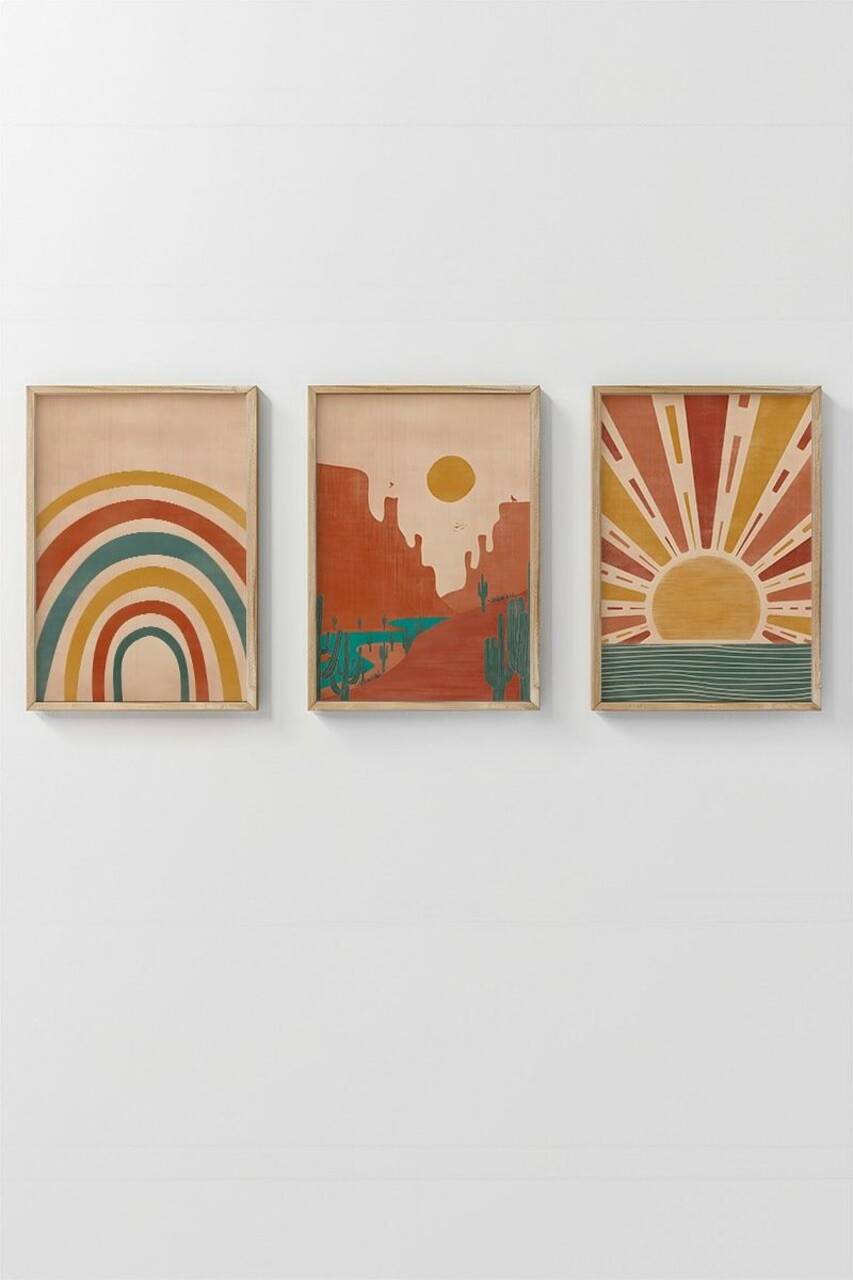 Set 3 tablouri decorative, 3Dartsohoset8, MDF, Multicolor - view 3