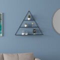 Raft de perete, Puqa Design, Cara, 60x9x70 cm, Metal, Negru