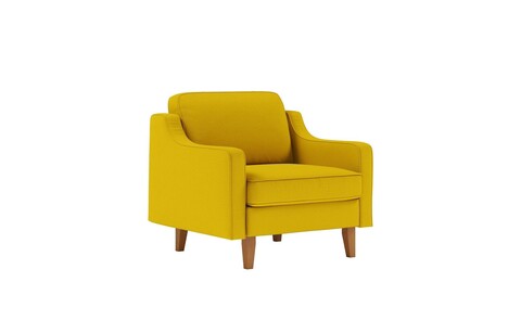 Fotoliu, Atelier del Sofa, 918CMF1115, Cadru: 100% OȚEL, Floarea-soarelui / Nuc