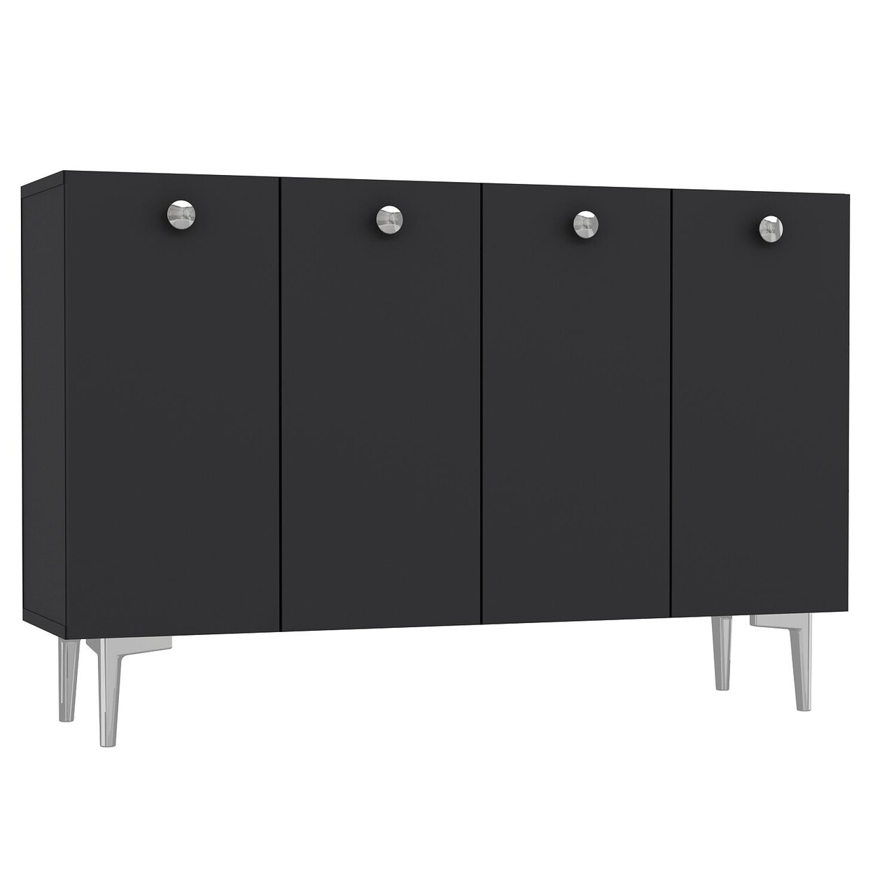 Consola, Hanah Home, Betty, 120x80x29.6 cm, PAL , Antracit / Argintiu - view 4