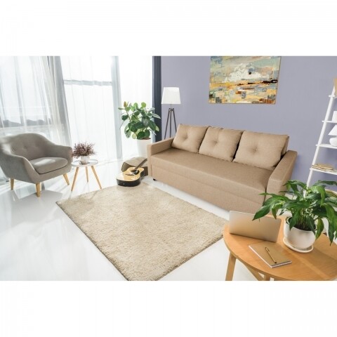 Canapea Extensibila Firenze Lux Cappuccino 218x85x85 cm + lada de depozitare