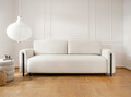 Canapea extensibila 3 locuri, ELTAP, SO-ARC-BL-01JAF, Arcadova, 244x97x97 cm, lemn/poliester, alb/negru