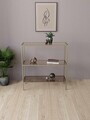 Bufet, Hanah Home, 3 Katlı, 100x85x30 cm, Antic / Bronz