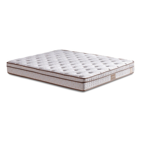 Saltea single, Base & Headboard, Niron, Helen, 120x38x200 cm, Cadru: OȚEL, Maro deschis