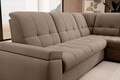 Coltar extensibil dreapta 3 locuri ELTAP, RT-20NU, Sado, 272x192x95 cm, lemn/poliester, maro deschis