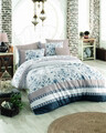 Lenjerie de pat dubla Super King (FR), Sudenaz - Blue, Pearl Home, Bumbac Ranforce