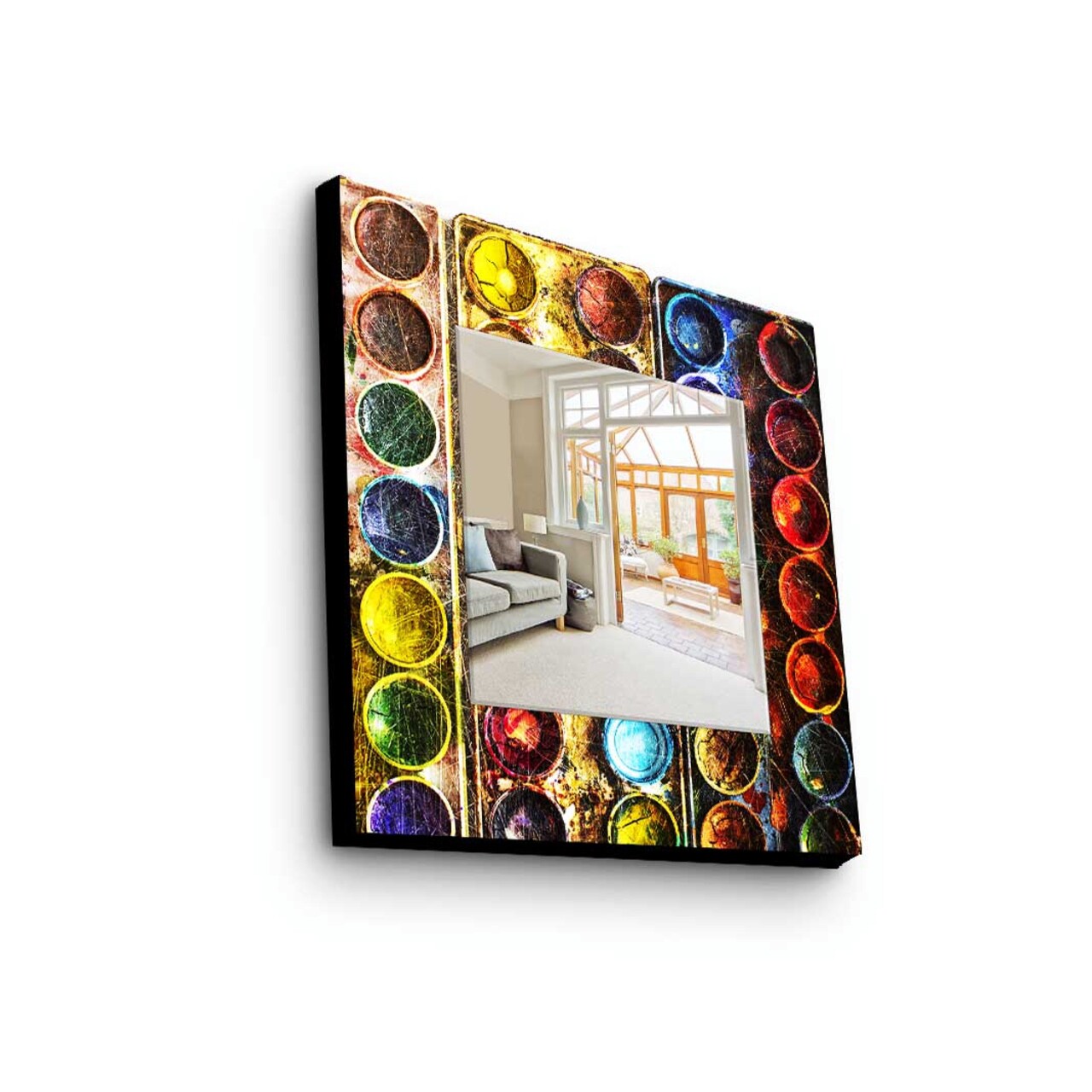 Oglinda decorativa, MA-049, Cadru: 100% LEMN DE PIN (Grosime: 27 mm), Multicolor - view 2