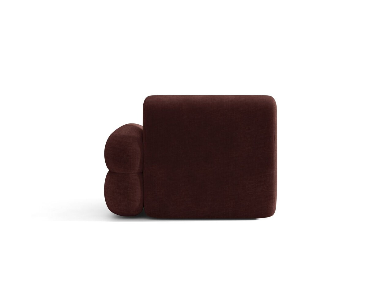 Modul canapea dreapta 1 loc, Neo, Micadoni Home, 110x100x83 cm, tesatura Chenille, maro cherrywood — imaginea 4