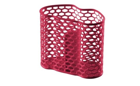 Uscator tacamuri cu 2 compartimente nora, domotti, 15x8.5x13 cm, rosu