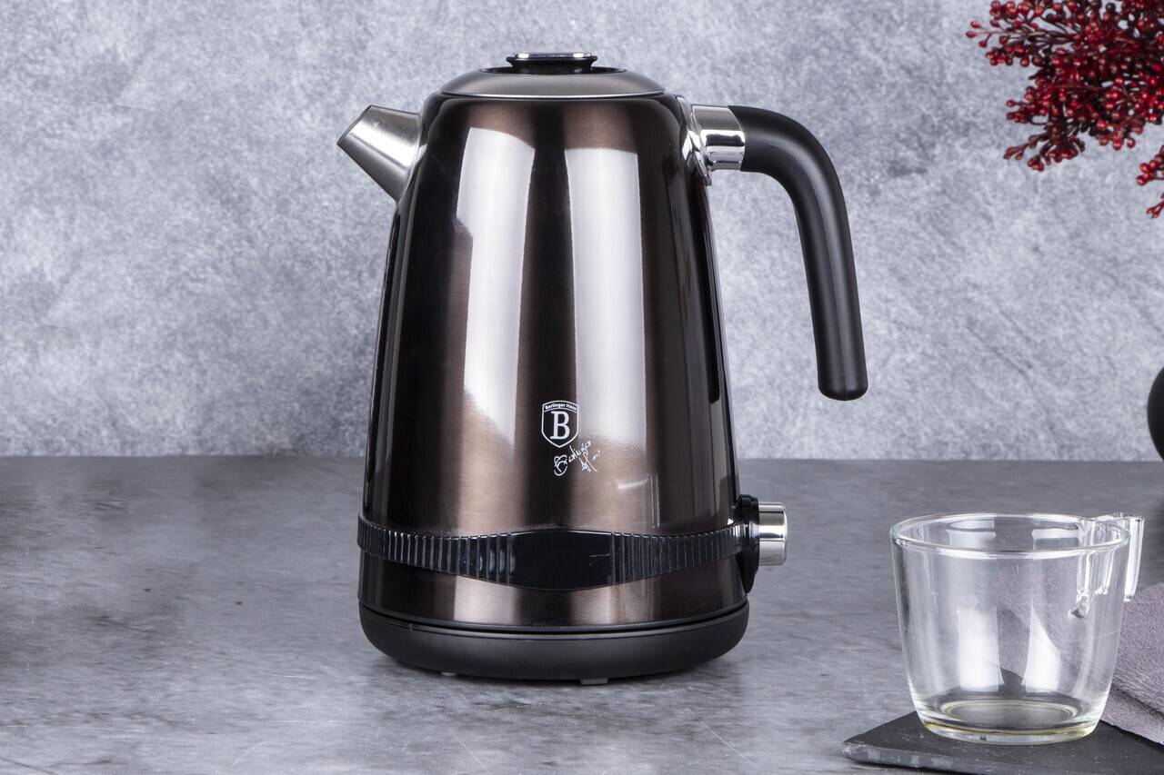 Ceainic electric digital Berlinger Haus, Shiny Black, 1.7 L, inox, negru - imagine 5