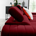 Coltar extensibil dreapta 3 locuri ELTAP, RT-25VE, Grayson, 278x205x92 cm, lemn/poliester, rosu inchis