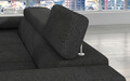 Coltar extensibil stanga 4 locuri ELTAP, Armd-61, Armando, 289x203x85 cm, lemn/poliester, gri inchis