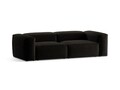 Canapea 3 locuri, Bergamo, Cosmopolitan Design, 264x108x70 cm, tesatura structurata, negru