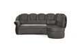 Coltar extensibil dreapta 3 locuri ELTAP, L-085, Lord, 243x180x112 cm, lemn/poliester, gri/negru