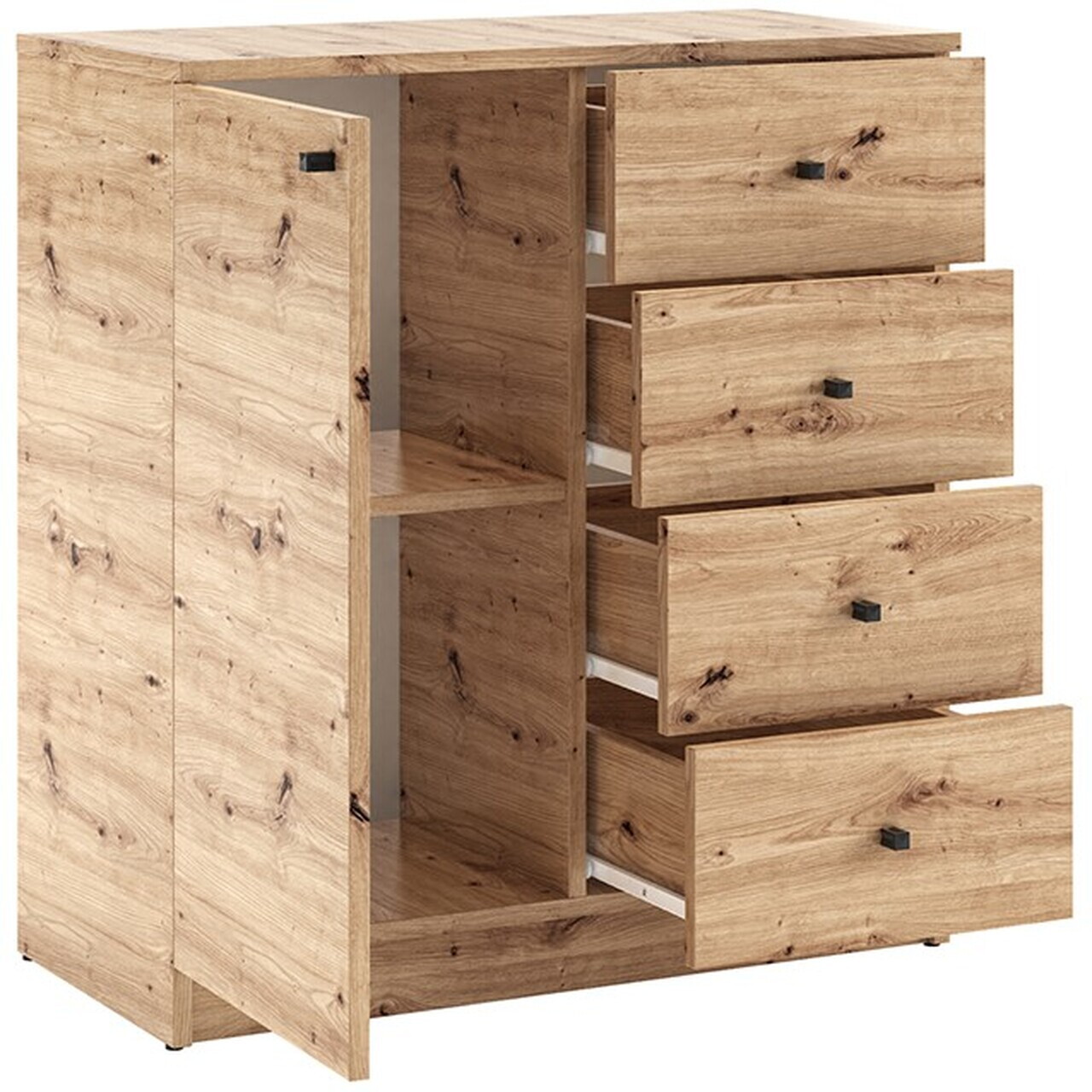 Comoda ADRK, Evi, 80x40x87 cm, PAL laminat, artisan — imaginea 3