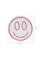 Decoratiune luminoasa LED, Smiley, Benzi flexibile de neon, DC 12 V, Rosu
