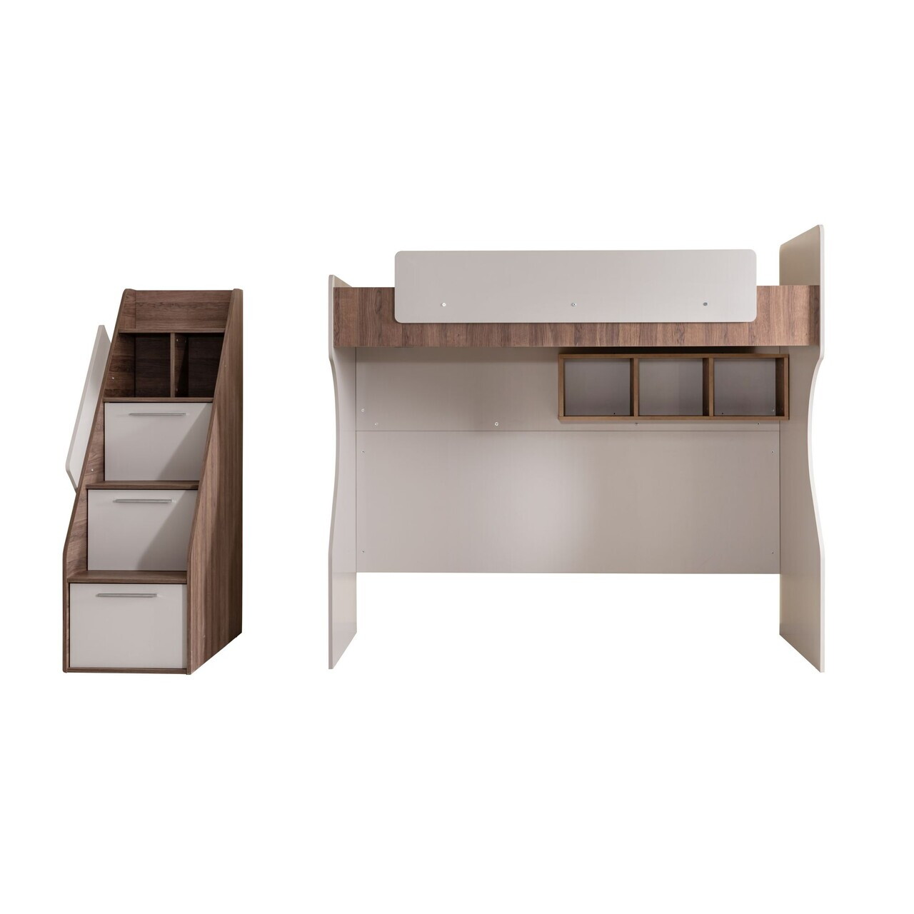 Pat supraetajat, Hanah Home, Milano, 260x185x106 cm, PAL, Crem/Maro - view 5