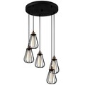 Lustra Fetiye N-1115, Noor, 45 x 113 cm, 5 x E27, 100W, negru
