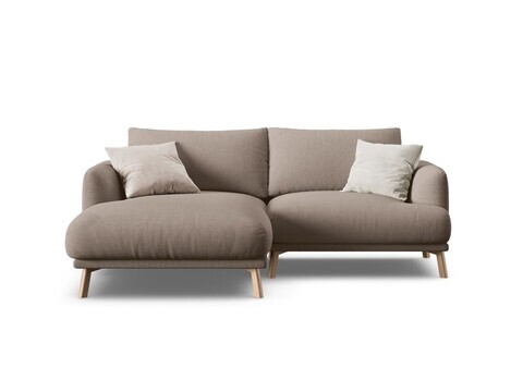 Coltar stanga 3 locuri, Naomi, Micadoni Home, 200x170x75 cm, tesatura structurata, cappuccino