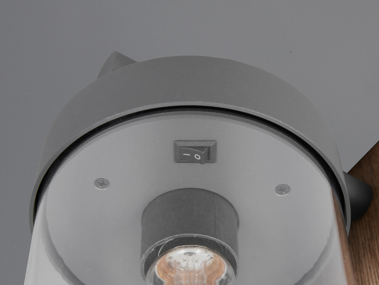 Aplica de perete pentru exterior Sambesi, TRIO, 12.5x33 cm, 28W, 1x E27, aluminiu, antracit/natur