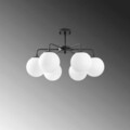 Lustra, Fulgor, 942FLG1360, Metal, Alb/Negru