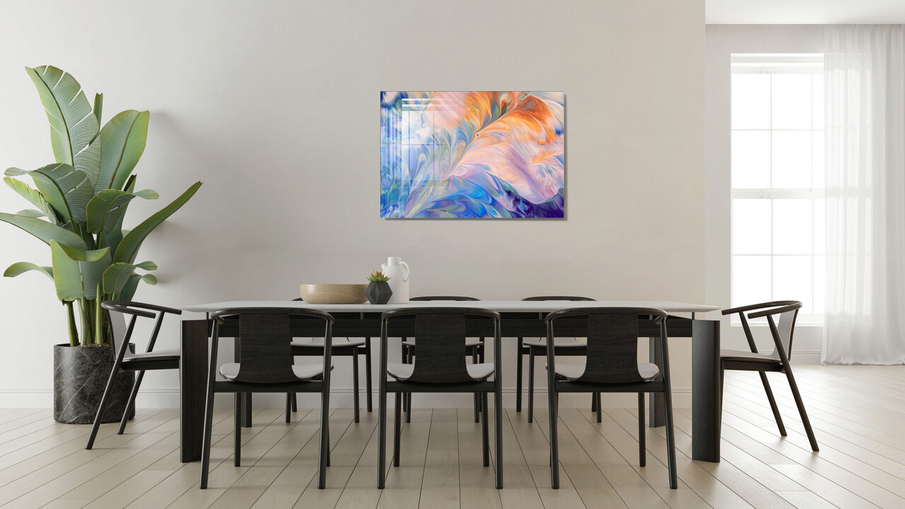 Tablou decorativ, 1489, Sticla temperata, 50 x 70 cm, Multicolor - 1 | YEO