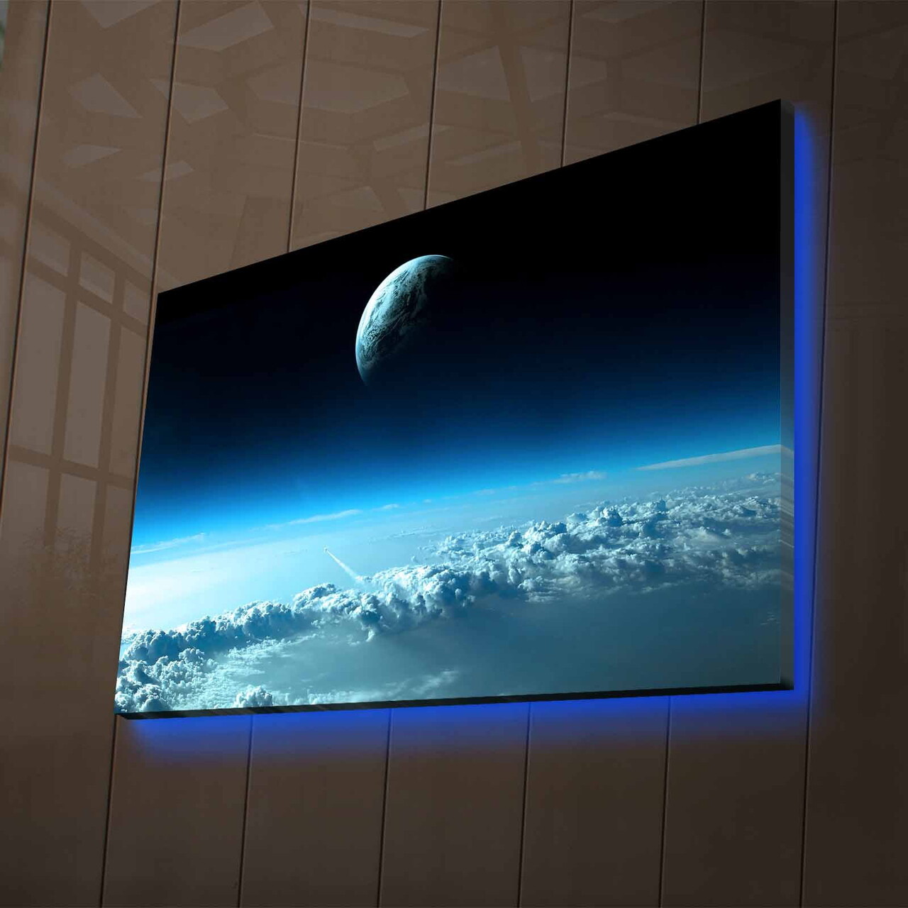 Tablou decorativ cu lumina LED NASA-037 Dimensiune: 45 x 70 cm Multicolor