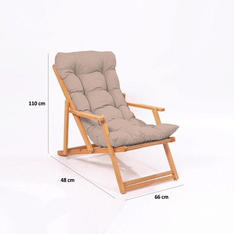 Scaun de gradina, Meya Dekor, My008, 66x110x48 cm, Lemn de fag, Maro / Natural