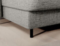 Coltar extensibil stanga 4 locuri ELTAP, LT-04AUB, Berrto, 306x165x100 cm, lemn/poliester, gri deschis